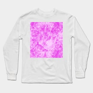 Butterfly and mandala in hot pink Long Sleeve T-Shirt